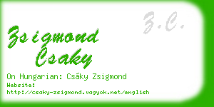 zsigmond csaky business card